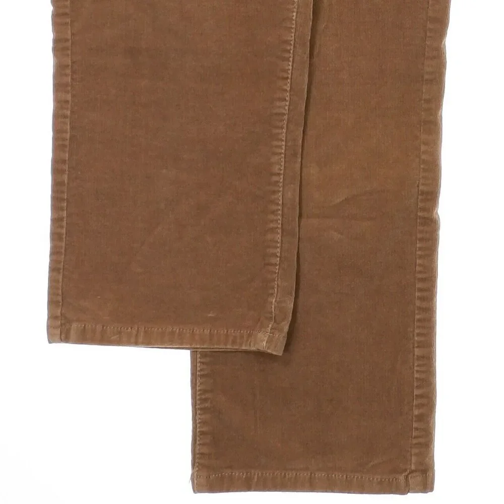 Croft & Barrow Corduroy Straight Pants Size 16 Womens Brown Stretch 36 x 28.5 - Picture 8 of 10